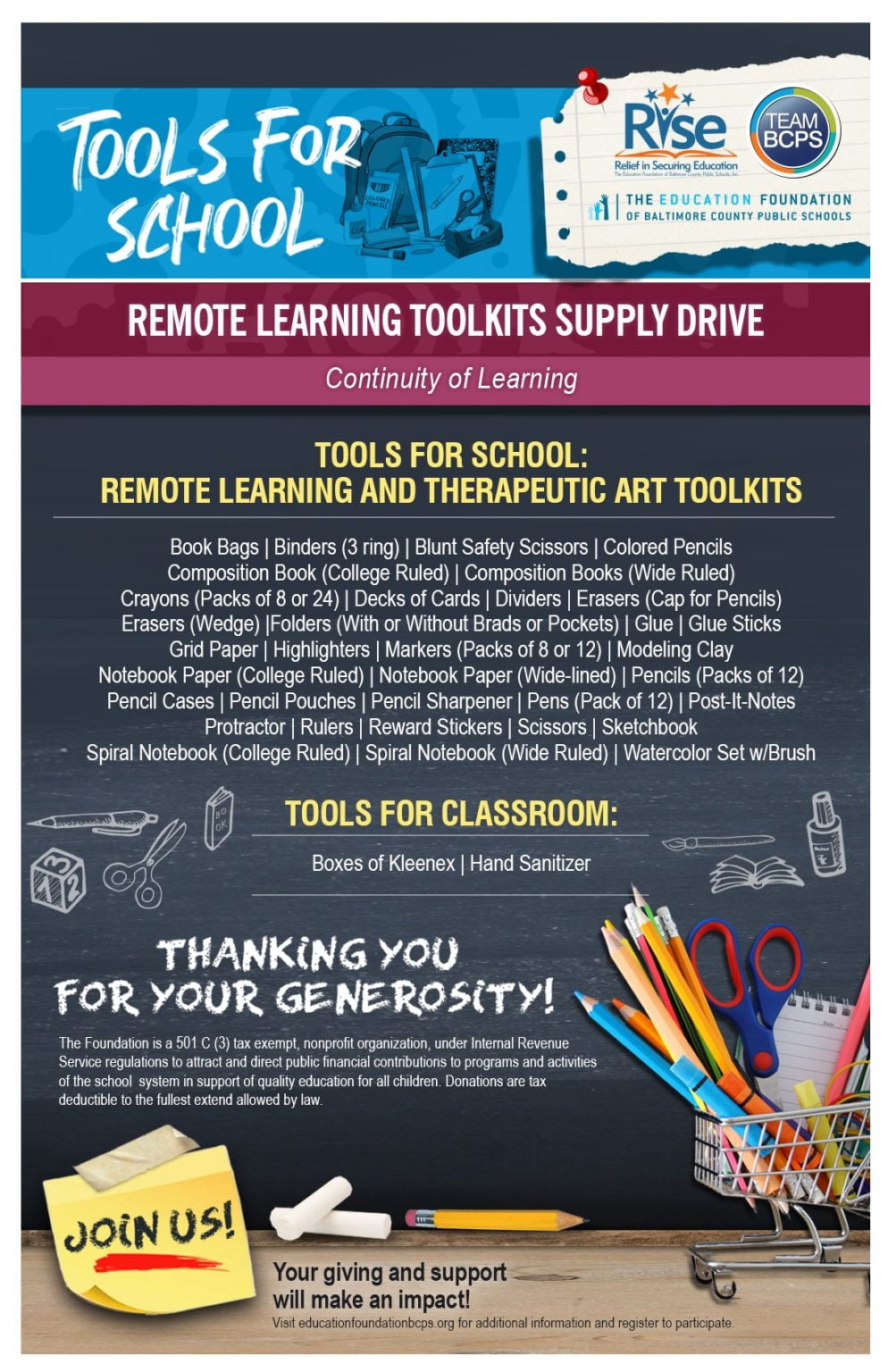 BCPS Tools for Schools Education Foundation BCPS